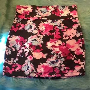 Super Cute Charlotte Russe Pink Rose Mini Skirt
